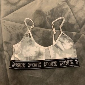 vs pink marbled basic black and grey bra